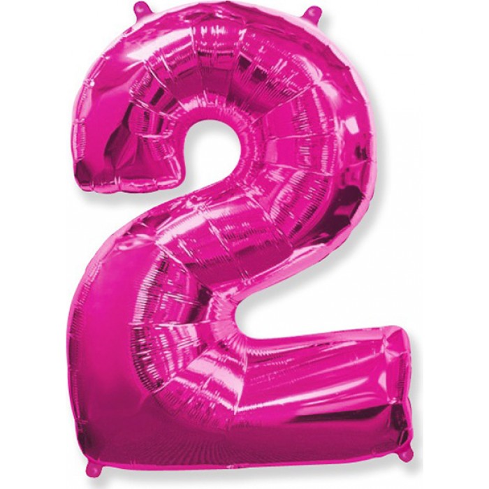 Шар цифра 2, 102 см (Фуше)
