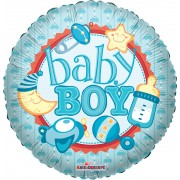 Воздушный шар Малыш мальчик (Baby Boy) с гелием, круг
