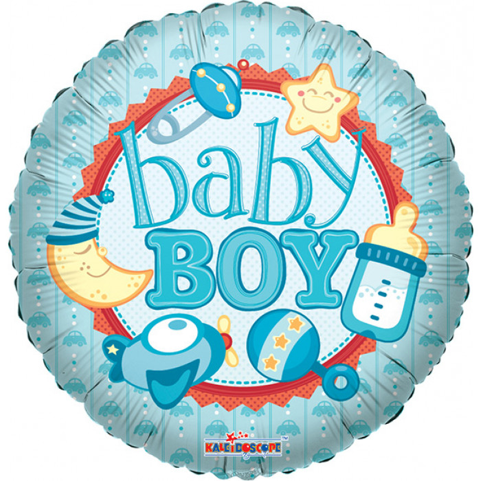 Воздушный шар 'Baby Boy' с гелием, круг