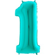 Шар цифра 1, 102 см (Тиффани)