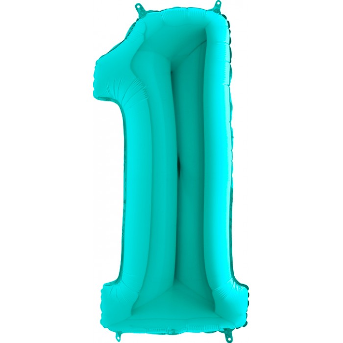 Шар цифра 1, 102 см (Тиффани)
