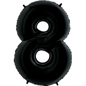 Шар цифра 8, 102 см (Черный)