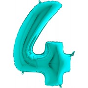 Шар цифра 4, 102 см (Тиффани)
