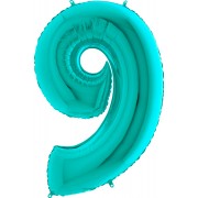 Шар-цифра Бирюзовая Девятка 9