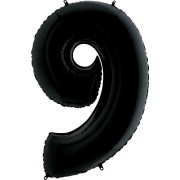 Шар-цифра Черная Девятка 9