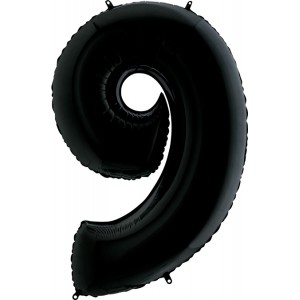 Шар-цифра Черная Девятка 9