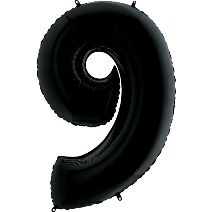 Шар-цифра Черная Девятка 9