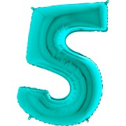 Шар цифра 5, 102 см (Тиффани)