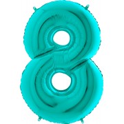 Шар цифра 8, 102 см (Тиффани)