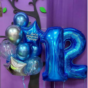 Композиция из шаров для мальчика на 12 лет со звездами