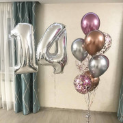 Композиция из шаров любимой дочке на 14 лет