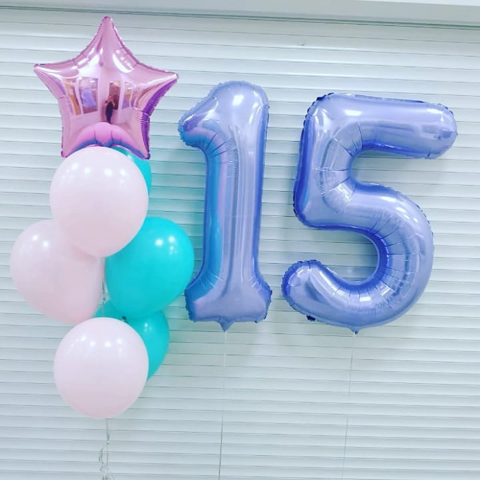 Сет из шаров дочке на 15 лет