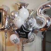 Композиция из гелиевых шаров для мальчика с именными звездами на 15 лет