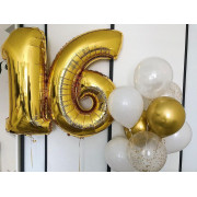 Композиция из шаров неповторимые 16 лет для парня