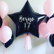 Композиция из шаров с надписью Вечно 17