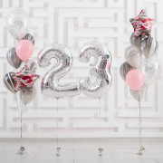 Композиция из шаров на 23 февраля для женщин