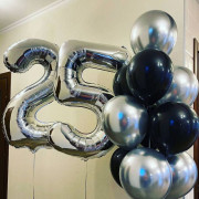 Композиция из гелиевых шаров в подарок на 25 лет мужчине