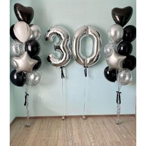 Сет из гелиевых шаров молодому человеку на 30 лет