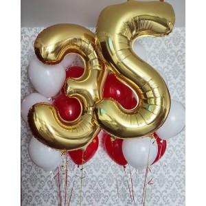 Сет из гелиевых шариков Поздравление на 35 лет