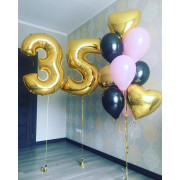 Сет из шариков с гелием женщине на 35 лет