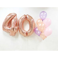 Сет из гелиевых шариков для дамы в 40 лет