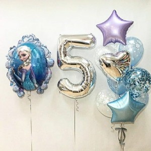 Композиция из шаров Холодное сердце на пятилетие дочке