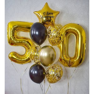 Композиция из воздушных шариков любимому мужчине на 50 лет