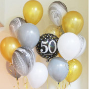 Набор гелевых шаров Оригинальный на 50 лет
