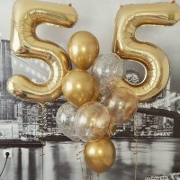 Сет из шариков Роскошный на 55 лет