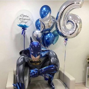 Композиция из шаров сыночку на шестилетие с Бэтменом