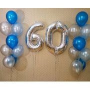 Сет из воздушных шаров на юбилейные 60 лет
