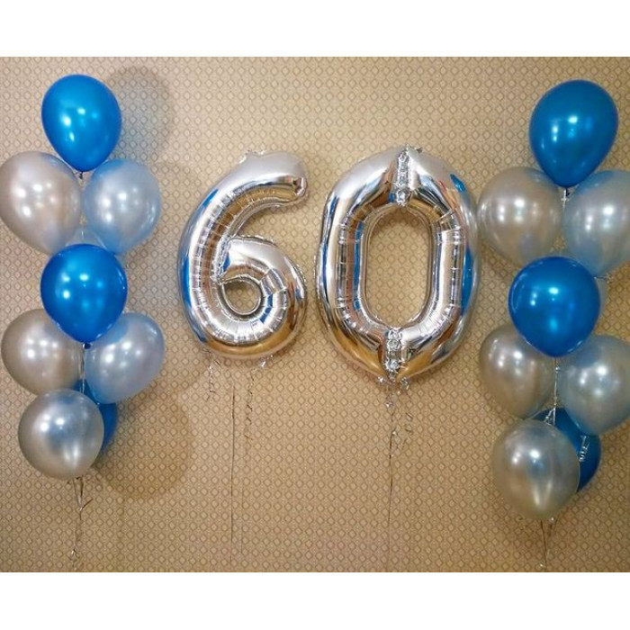 Сет из воздушных шаров на юбилейные 60 лет