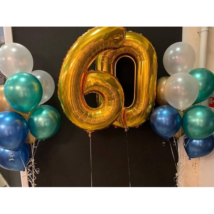 Сет из шаров оригинальный на 60 лет мужчине