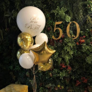 Композиция из воздушных шаров в подарок на 60 лет мужчине