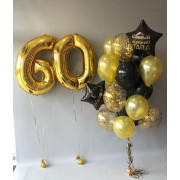 Композиция из гелевых шаров на юбилей 60 лет самому лучшему папе