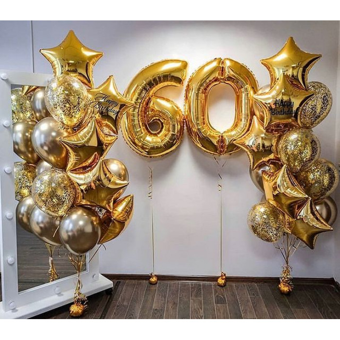 Композиция из шариков Роскошные 60 лет