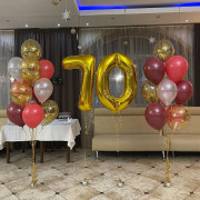 Композиция из шариков на юбилей 70 лет женщине