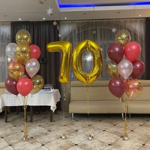 Композиция из шариков на юбилей 70 лет женщине