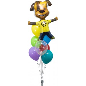 Букет из шариков с героем м/ф Барбоскины Дружком