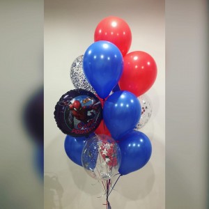 Букет из шаров мальчику с Человеком-пауком