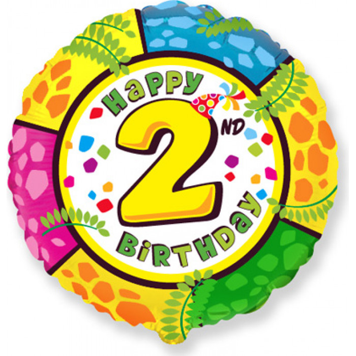 Шар-круг с Днем рождения (Happy Birthday) 2