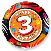 Шар-круг с Днем рождения (Happy Birthday) 3
