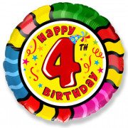 Шар-круг с Днем рождения (Happy Birthday) 4