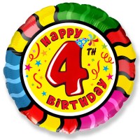 Шар-круг с Днем рождения (Happy Birthday) 4