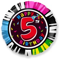 Шар-круг с Днем рождения (Happy Birthday) 5