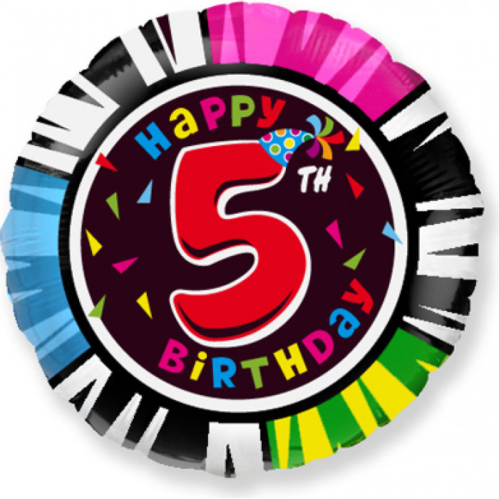 Шар-круг с Днем рождения (Happy Birthday) 5