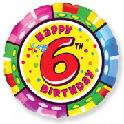 Шар-круг с Днем рождения (Happy Birthday) 6