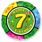 Шар-круг с Днем рождения (Happy Birthday) 7