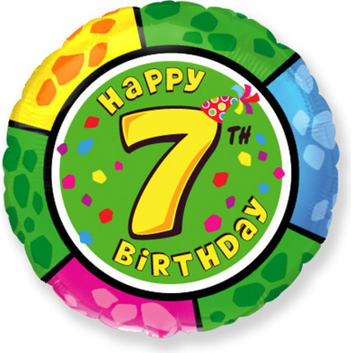 Шар-круг с Днем рождения (Happy Birthday) 7