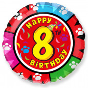 Шар-круг с Днем рождения (Happy Birthday)  8